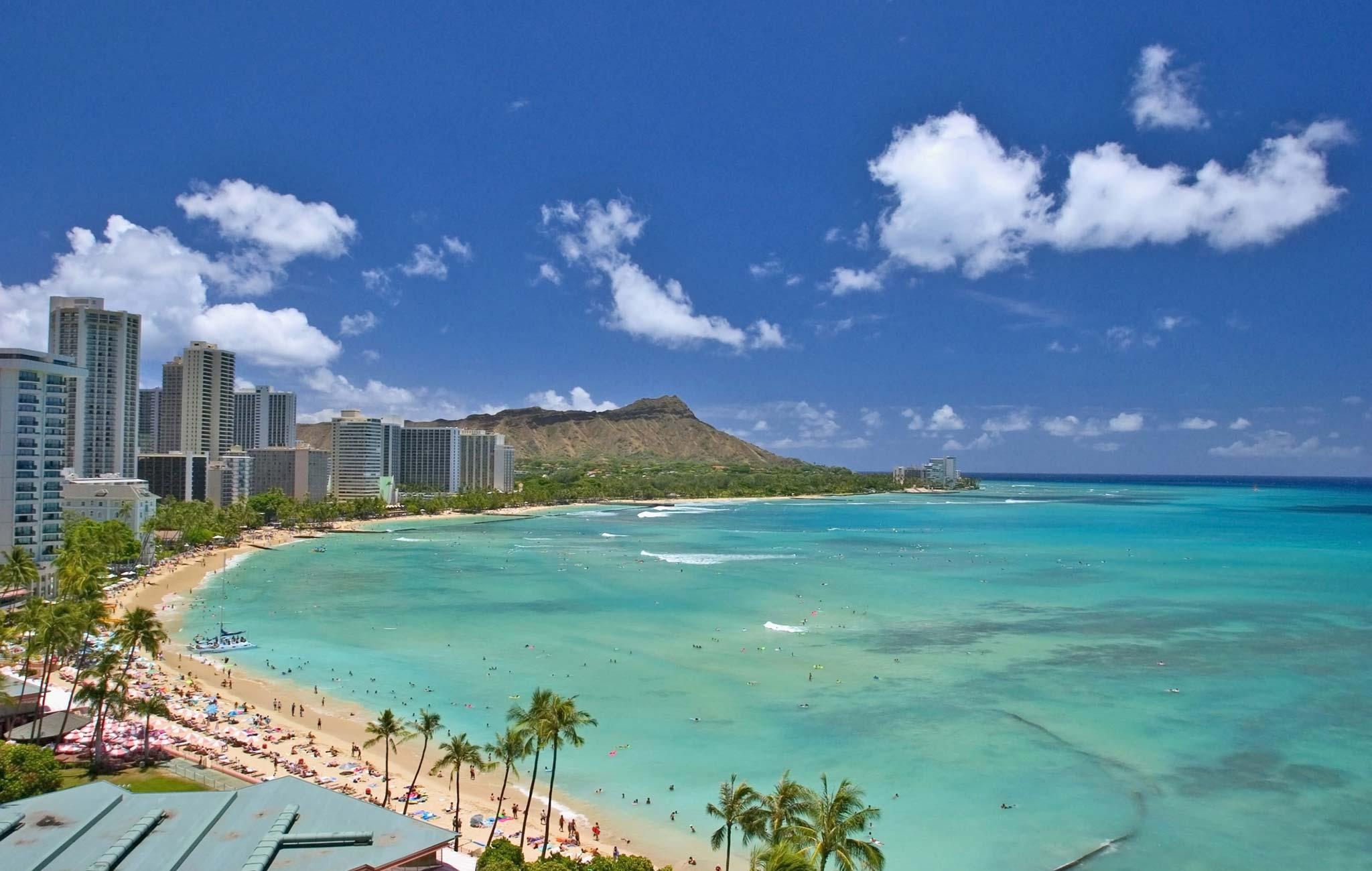 Imagen de la playa de Honolulu